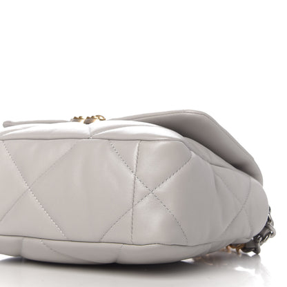 Chanel Lambskin Quilted Medium Chanel 19 Flap Grey 9 of 11