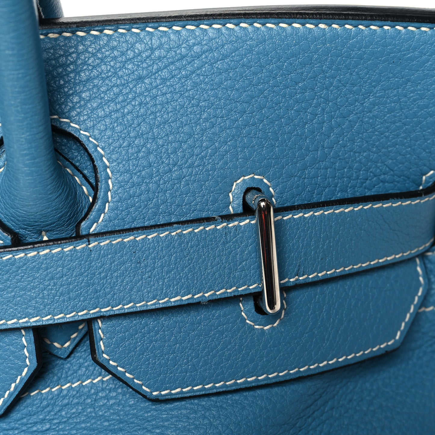 Taurillon Clemence JPG Birkin 42 Blue Jean
