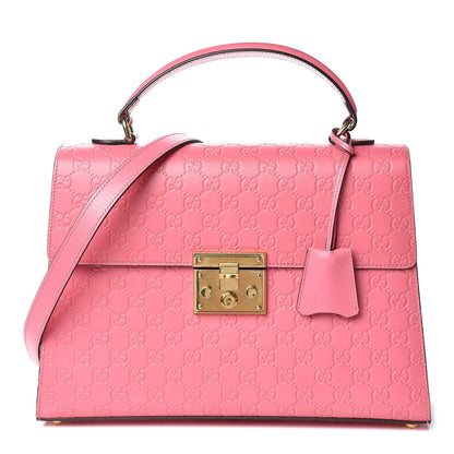 Gucci Guccissima Signature Medium Padlock Top Handle Bag Flush 1 of 16