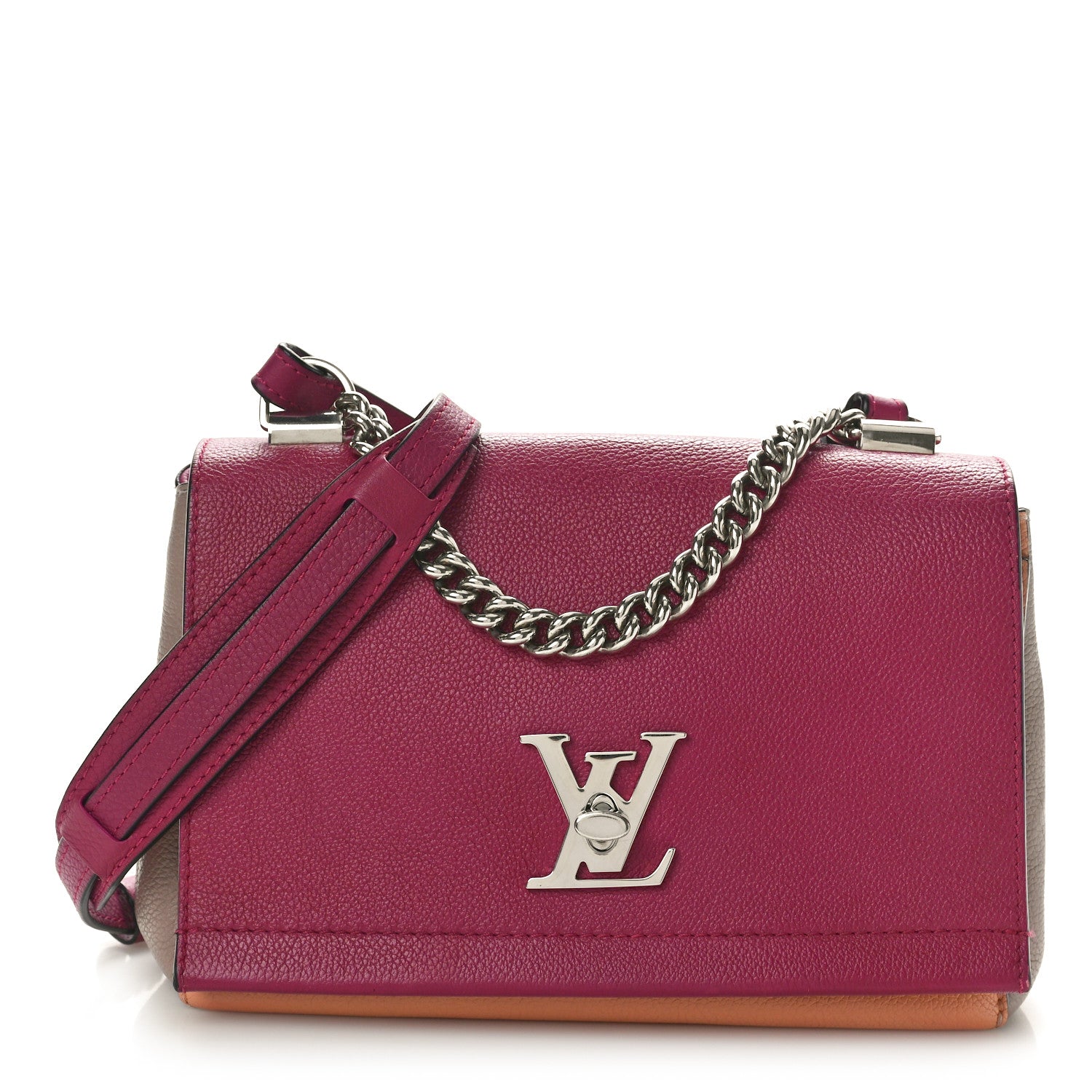 Louis Vuitton Calfskin Lockme II Chain Bag BB Grape Venus Raisin 1 of 9