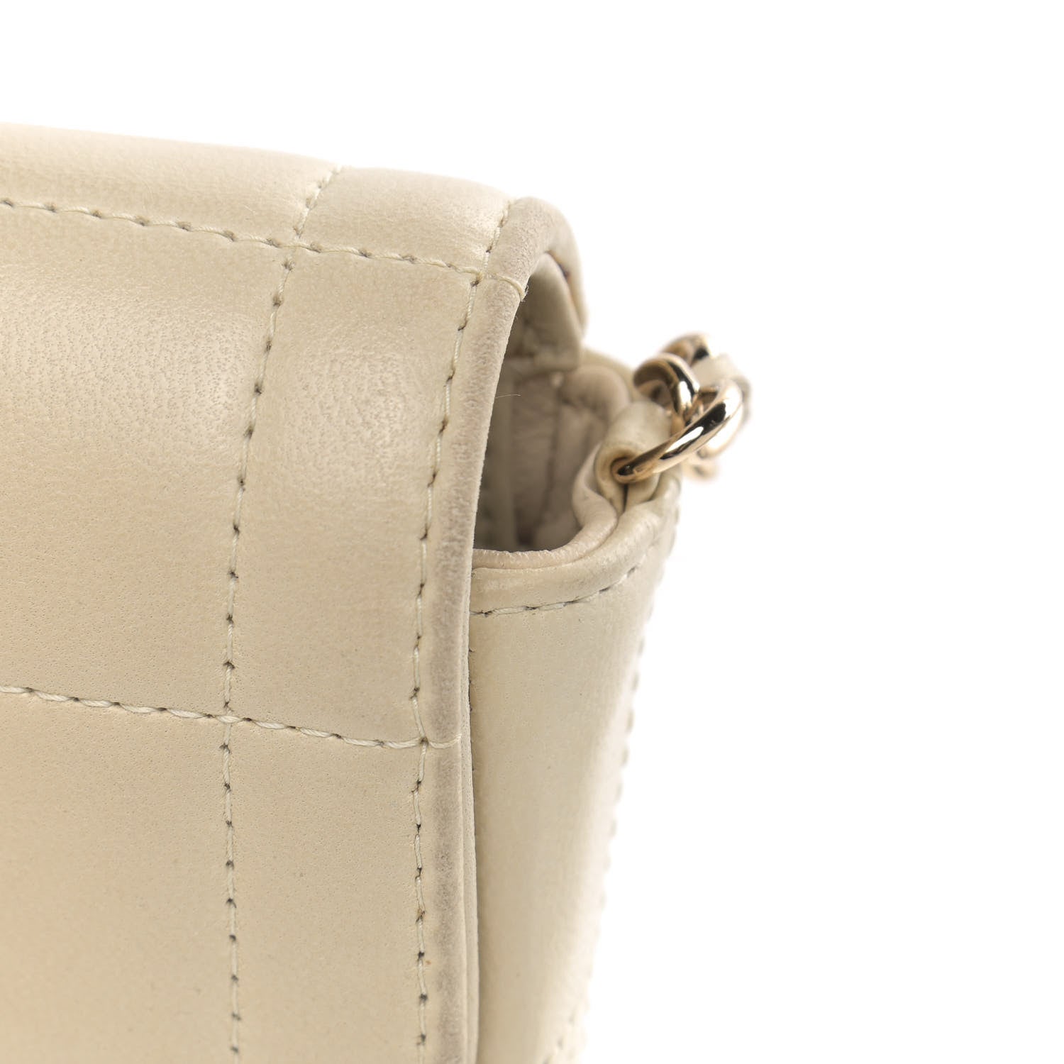 Chanel Lambskin East West Chocolate Bar Flap Ivory 10 of 17