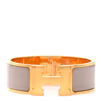 Hermes Enamel Wide Clic Clac H Bracelet PM Marron Glace 2 of 10