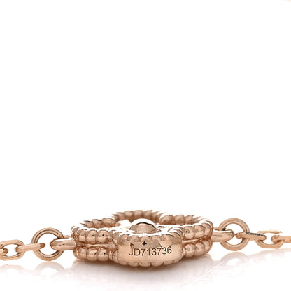 Van Cleef & Arpels 18K Rose Gold 16 Motifs Sweet Alhambra Necklace 4 of 5
