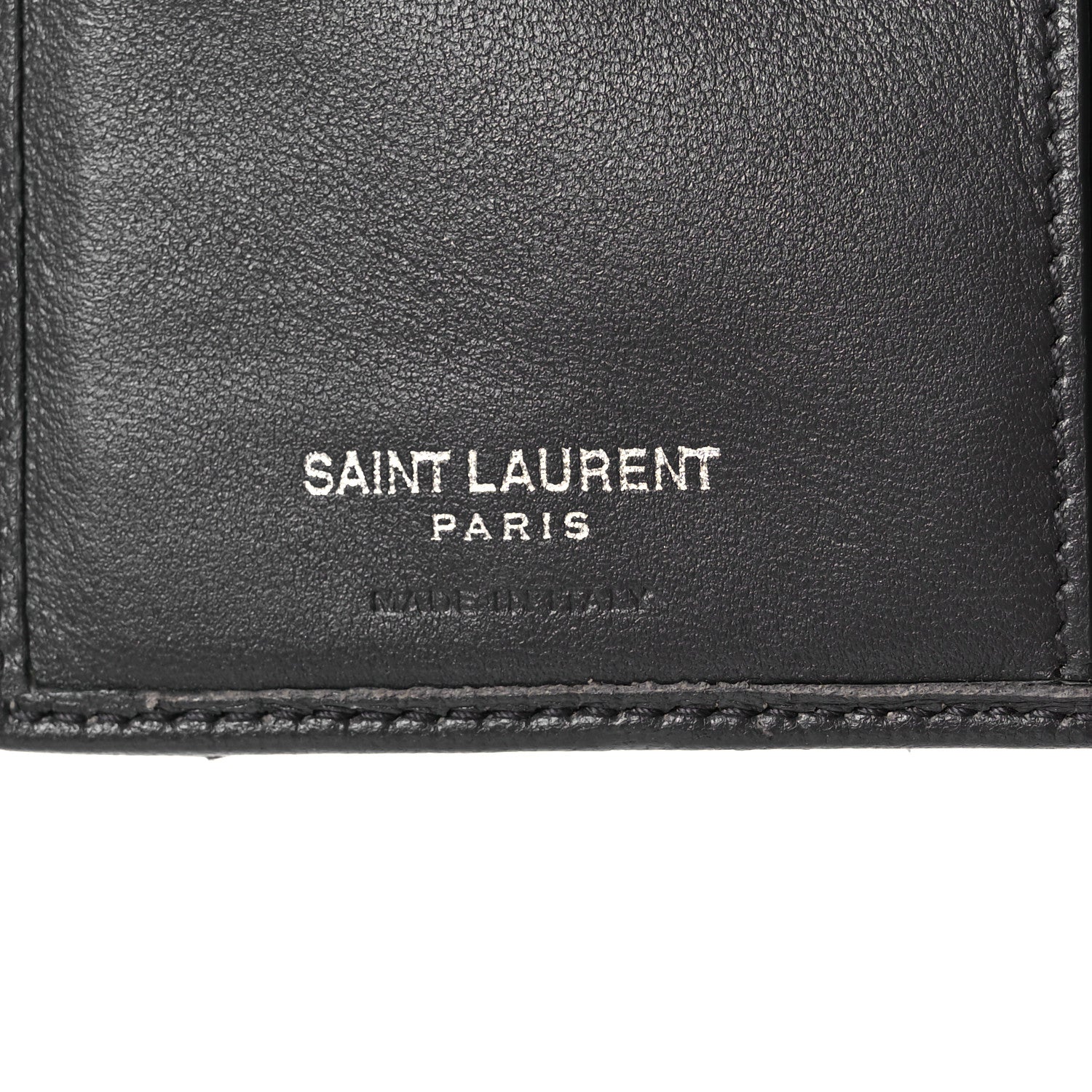 Saint Laurent Lambskin Y Quilted Monogram Compact Loulou Wallet Asphalt 7 of 9