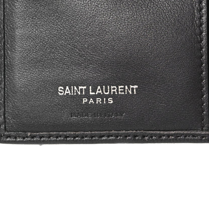 Saint Laurent Lambskin Y Quilted Monogram Compact Loulou Wallet Asphalt 7 of 9