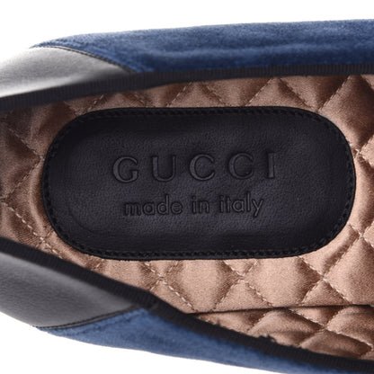 Gucci X MLB Velvet NY Yankees Embroidered Mens Loafers 8 Zaffre Black 9 of 10