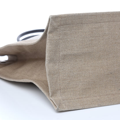 Saint Laurent Linen Calfskin Rive Gauche Tote Optic White 7 of 8