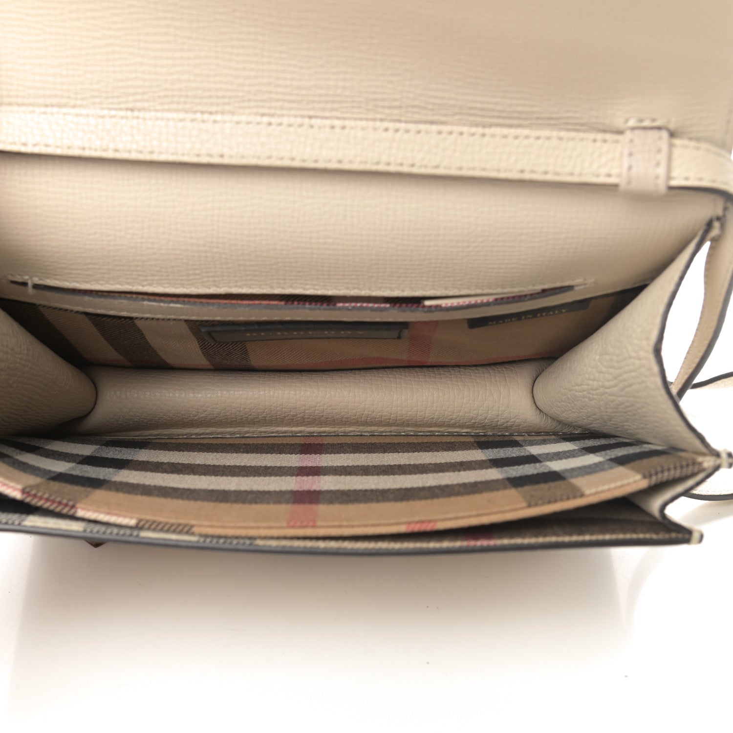 Burberry Grainy Calfskin Broguing Tassel Fringe Small Macken Crossbody Bag Beige 5 of 15