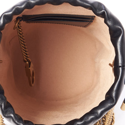 Gucci Calfskin Matelasse Mini GG Marmont 2.0 Bucket Bag Black 7 of 9