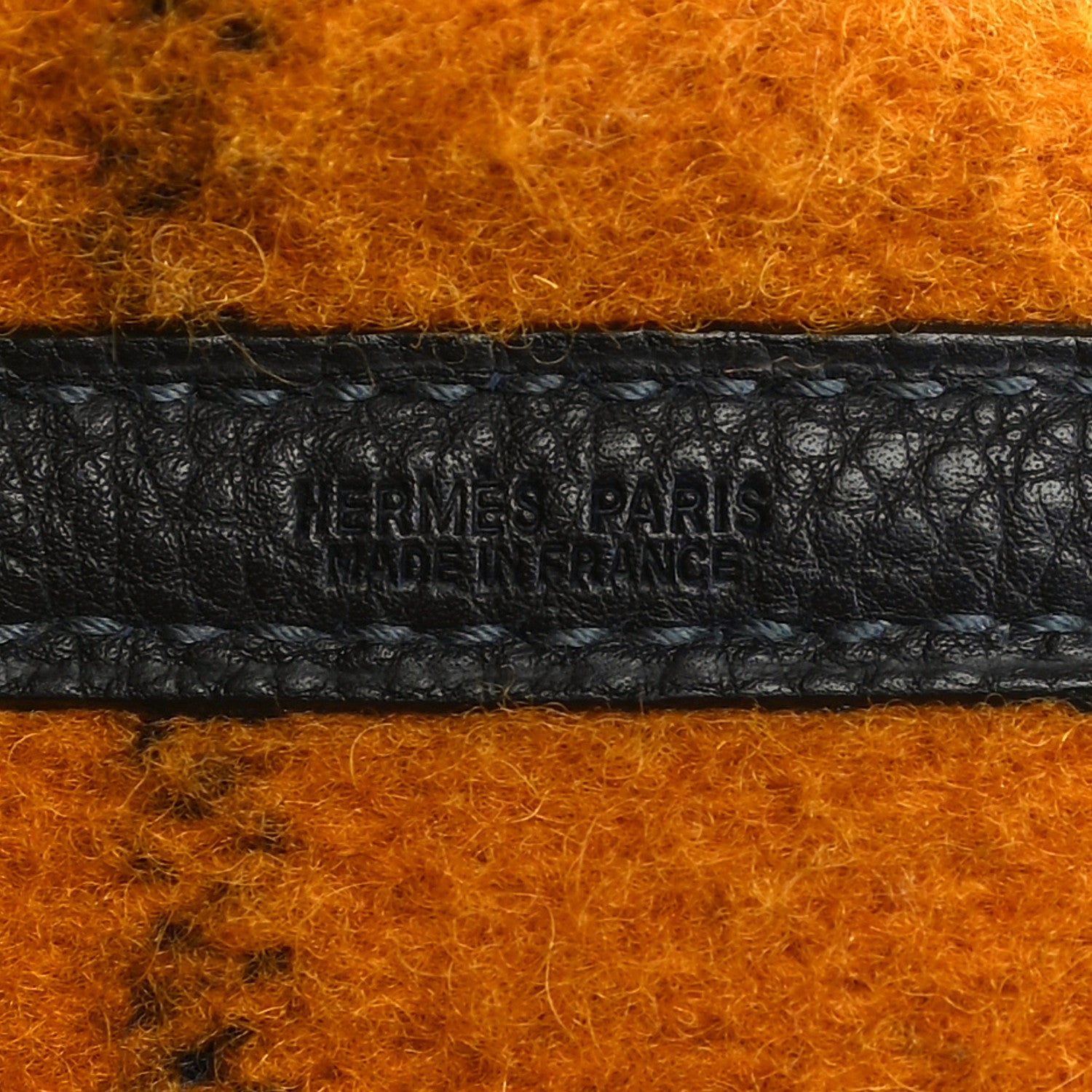 Hermes Wool Rocabar Garden Party Tote 36 MM Orange Black 6 of 9