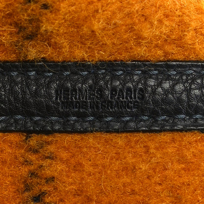 Hermes Wool Rocabar Garden Party Tote 36 MM Orange Black 6 of 9