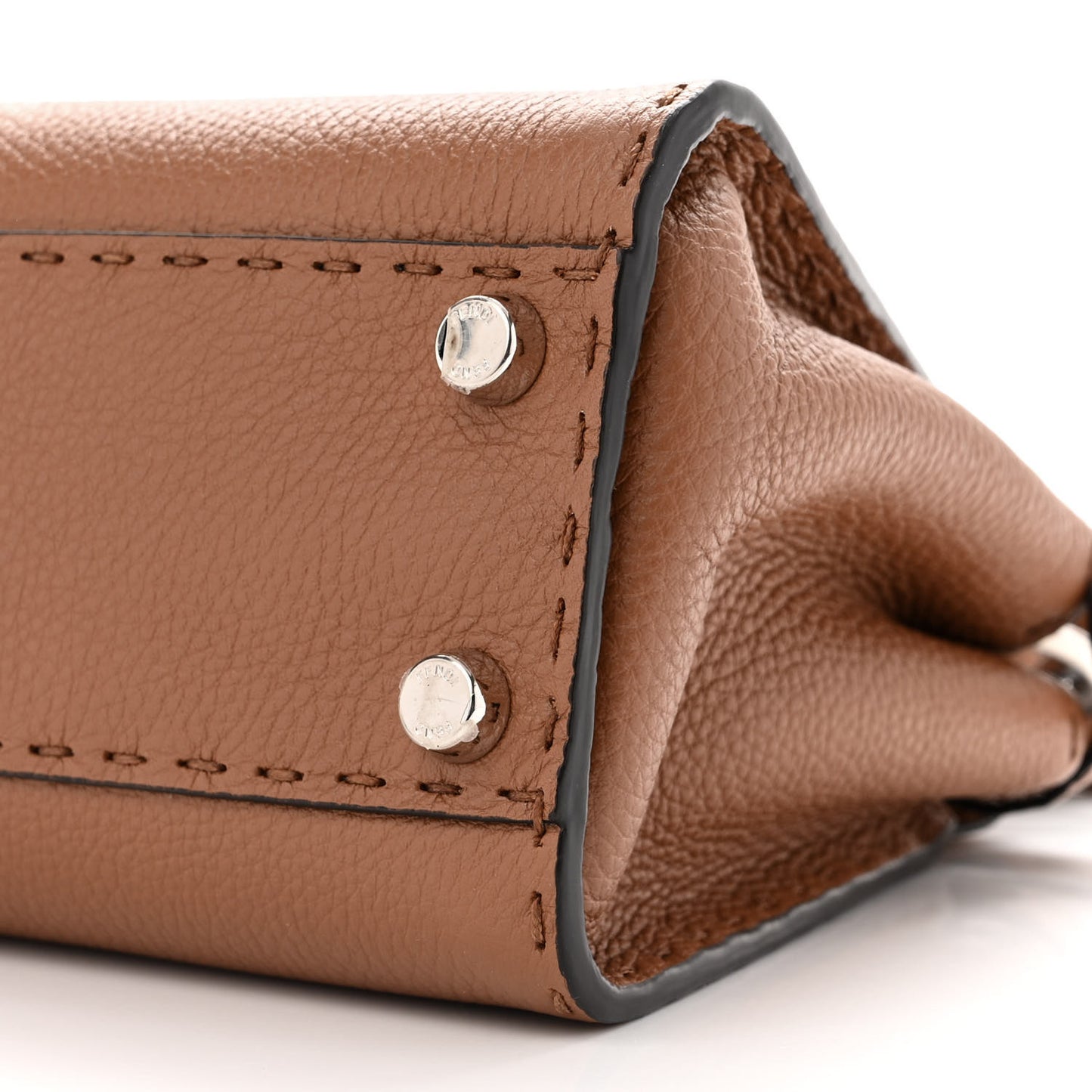 Cuoio Romano Selleria Bi-Color Mini Peekaboo Iconic Satchel Mou Milk