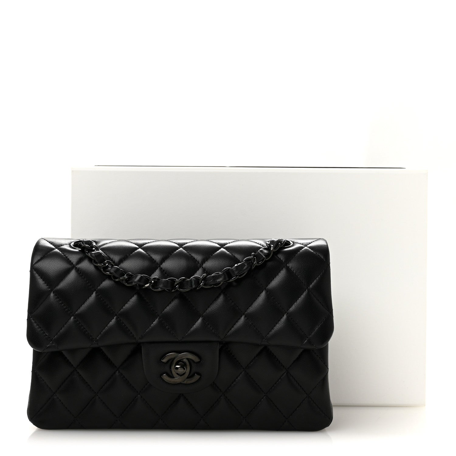 Chanel Lambskin Quilted Small Double Flap So Black 11 of 11