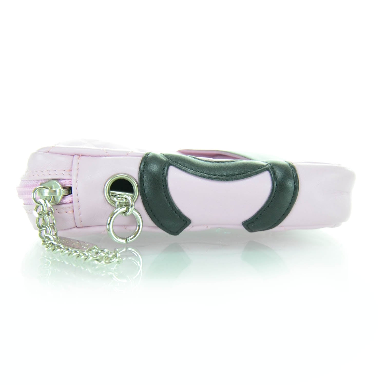 Chanel Calfskin Quilted Cambon Pouch Pink Black 5 of 8