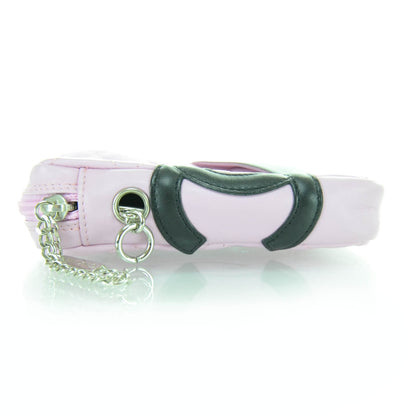 Chanel Calfskin Quilted Cambon Pouch Pink Black 5 of 8