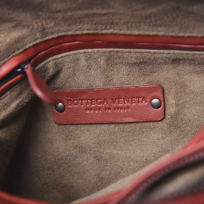 Bottega Veneta Nappa Intrecciato Double Compartment Crossbody Bag China Red 6 of 9