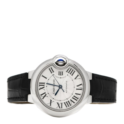 Cartier Stainless Steel Alligator 33mm Ballon Bleu De Cartier Automatic Watch 2 of 5