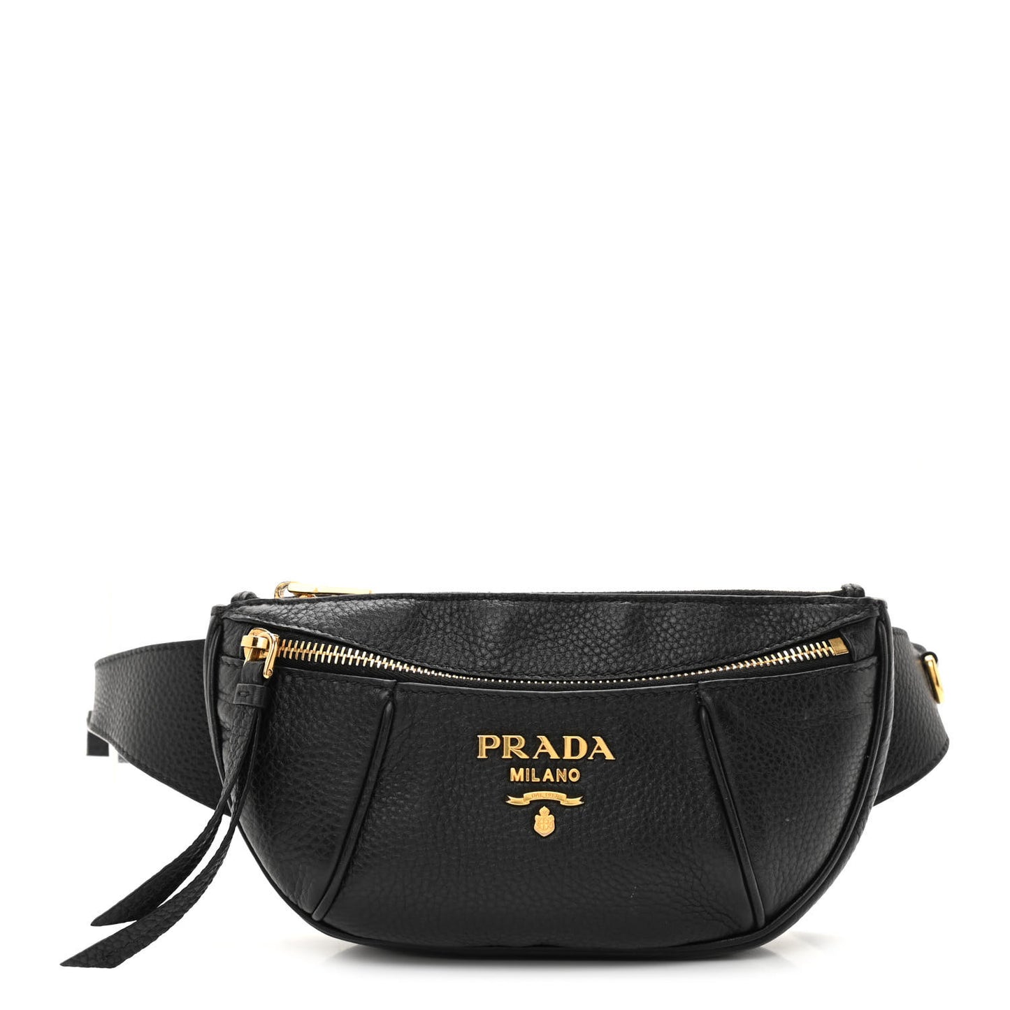 Vitello Daino Small Belt Bag Black
