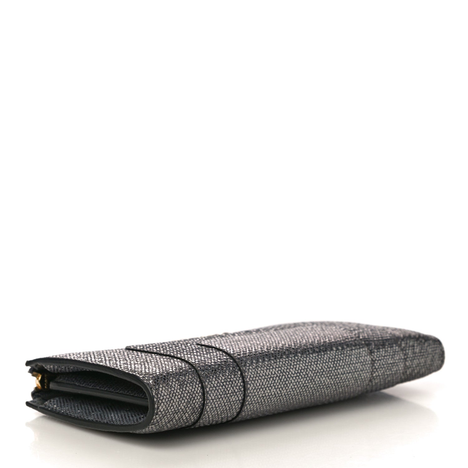 Bulgari Metallic Karung Serpenti Forever Zip Around Wallet Charcoal 4 of 10