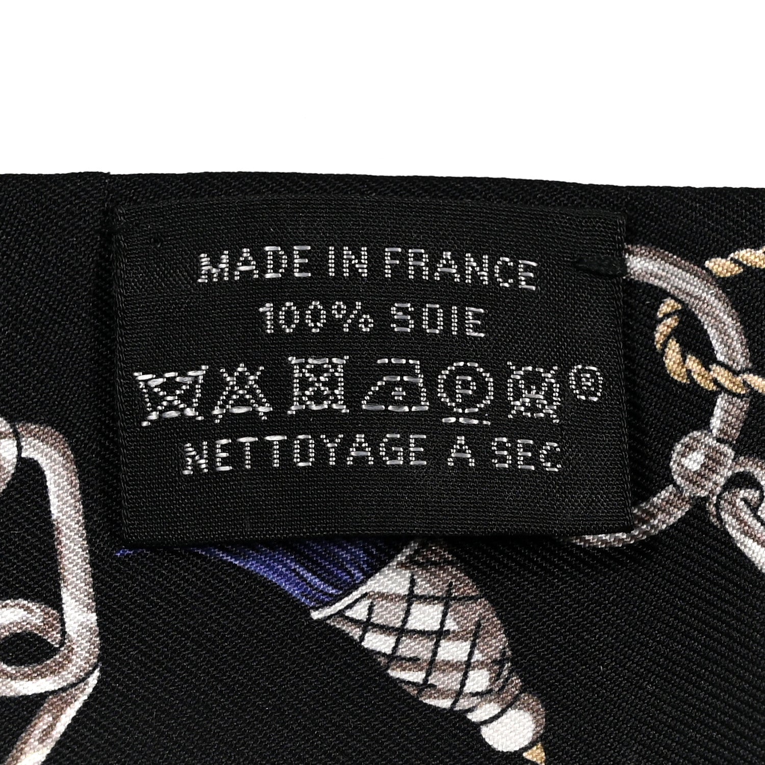 Hermes Silk C'est la Fete Twilly  Kaki Fonce White Black 3 of 4