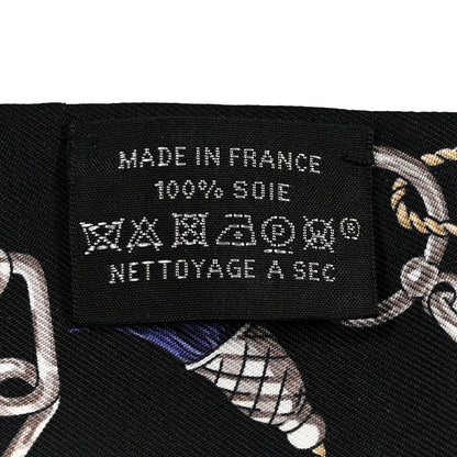 Hermes Silk C'est la Fete Twilly  Kaki Fonce White Black 3 of 4