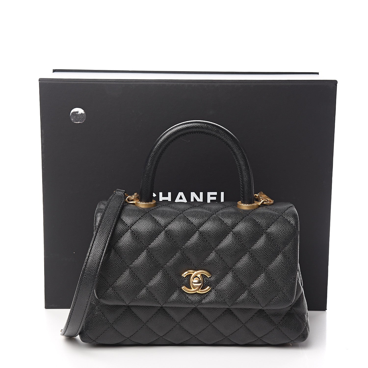 Chanel Caviar Quilted Mini Coco Handle Flap Black 10 of 10