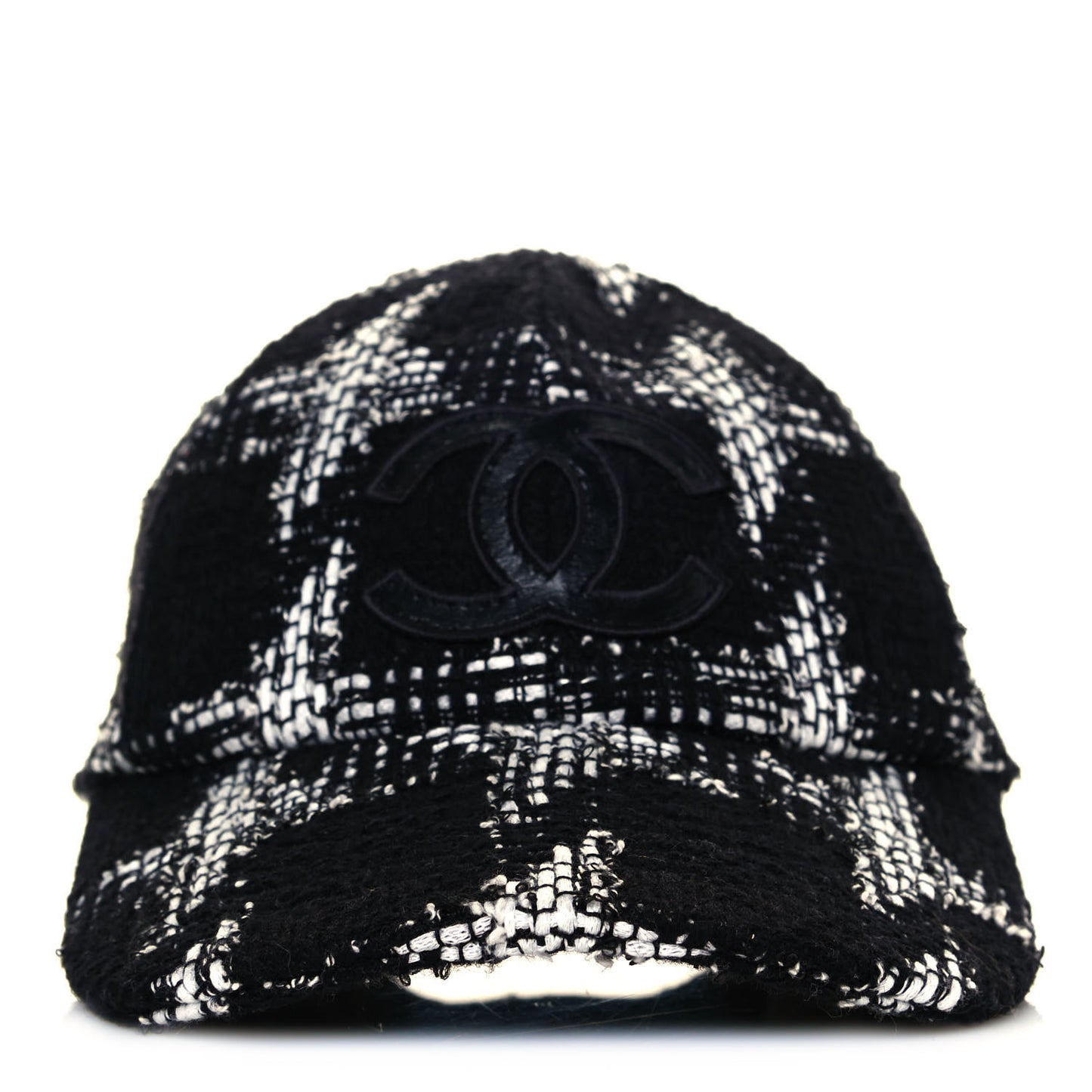 Tweed Cap Hat M Black White