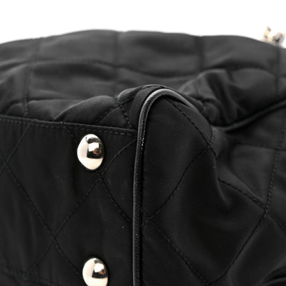 Prada Tessuto Nylon Impunturato Quilted Shopping Tote Black 11 of 15