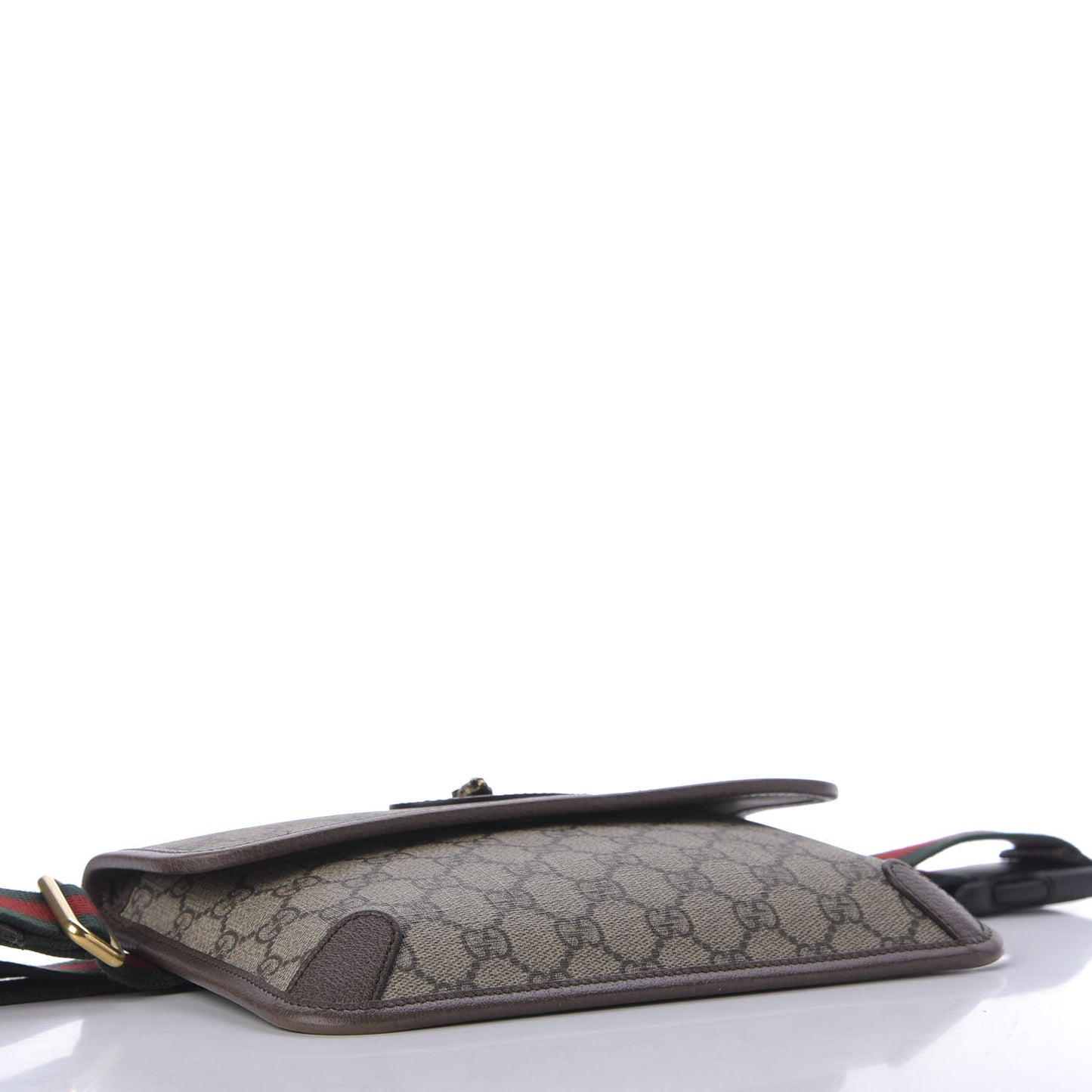 GG Supreme Monogram Neo Vintage Web Belt Bag Brown