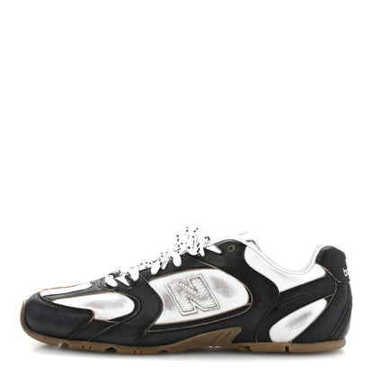 Miu Miu X NEW BALANCE Vitello Deco Bicolor 530 SL Sneakers 37.5 Black White 1 of 9