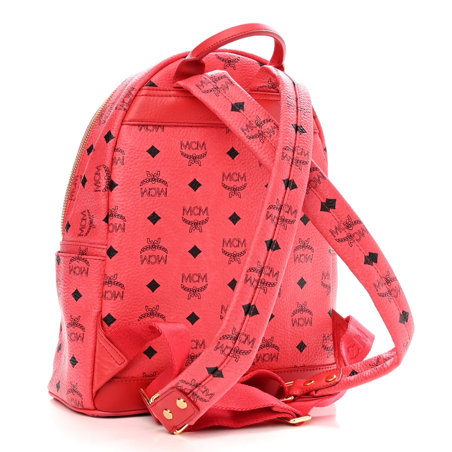 Visetos Studded Small Stark Backpack Red