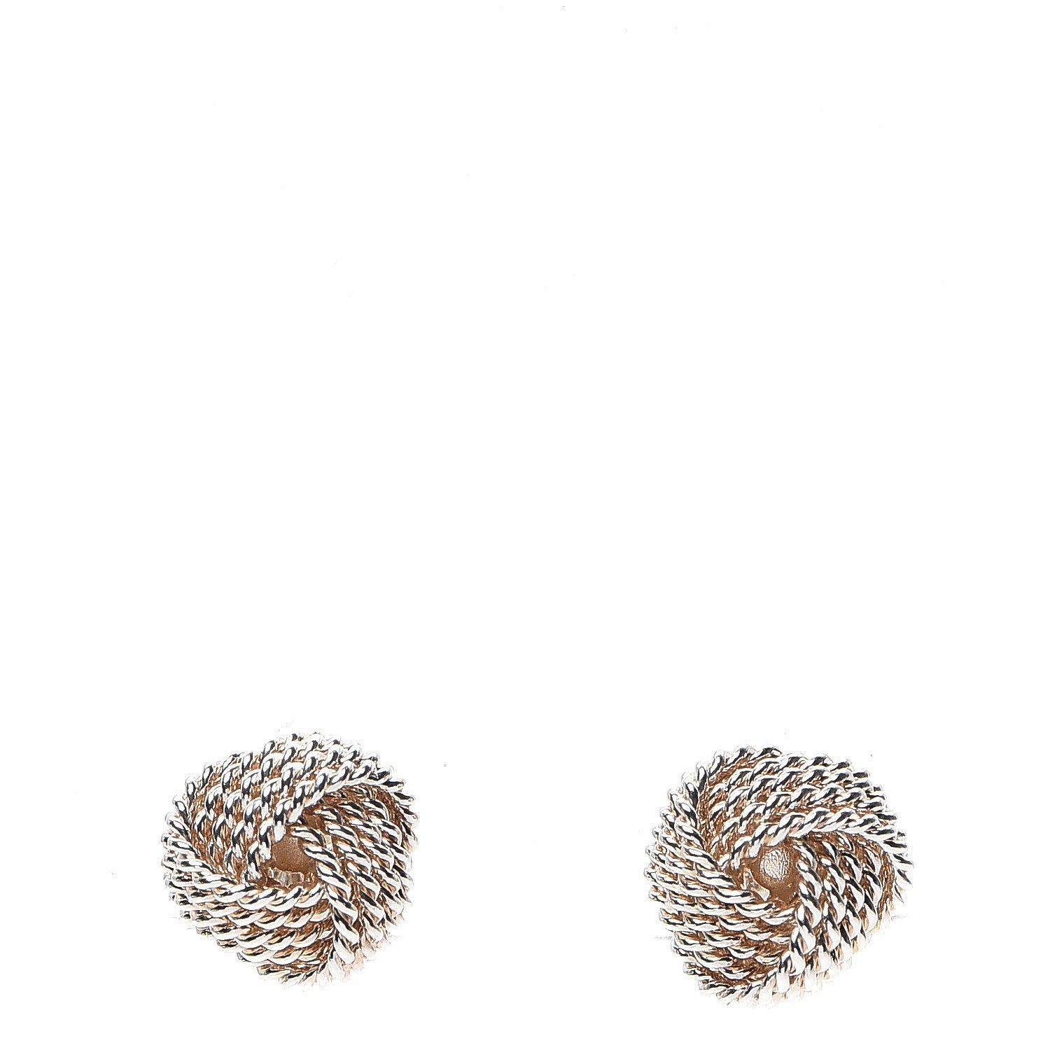 Tiffany Sterling Silver Twist Knot Earrings 1 of 5