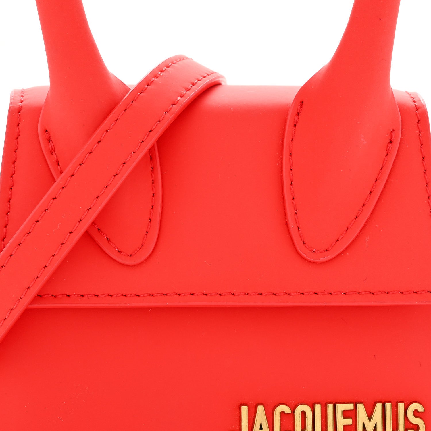Jacquemus Rubberized Calfskin Le Chiquito Moyen Red 7 of 10