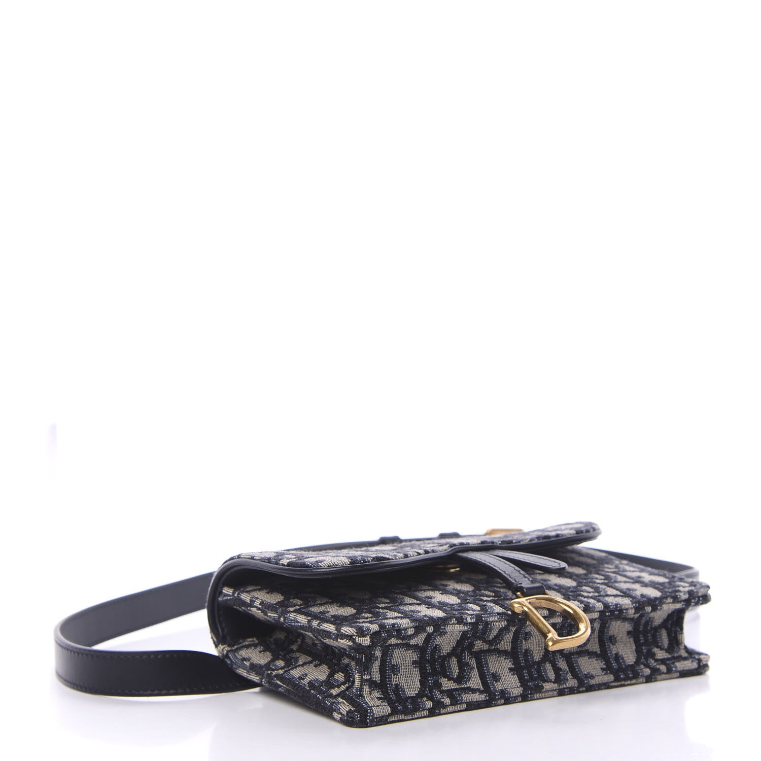 Christian Dior Oblique Saddle Belt Bag Blue 3 of 11