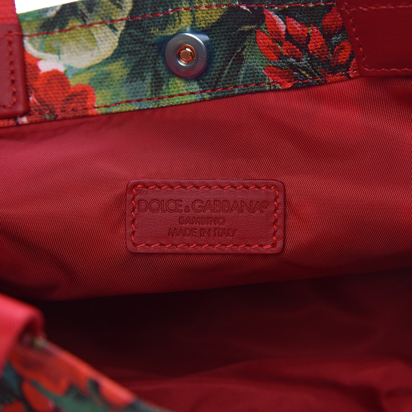 Canvas Court Printed Floral Kids Tote Red Multicolor