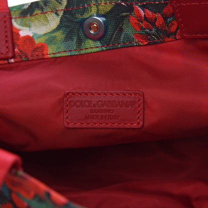 Dolce & Gabbana Canvas Court Printed Floral Kids Tote Red Multicolor 6 of 9