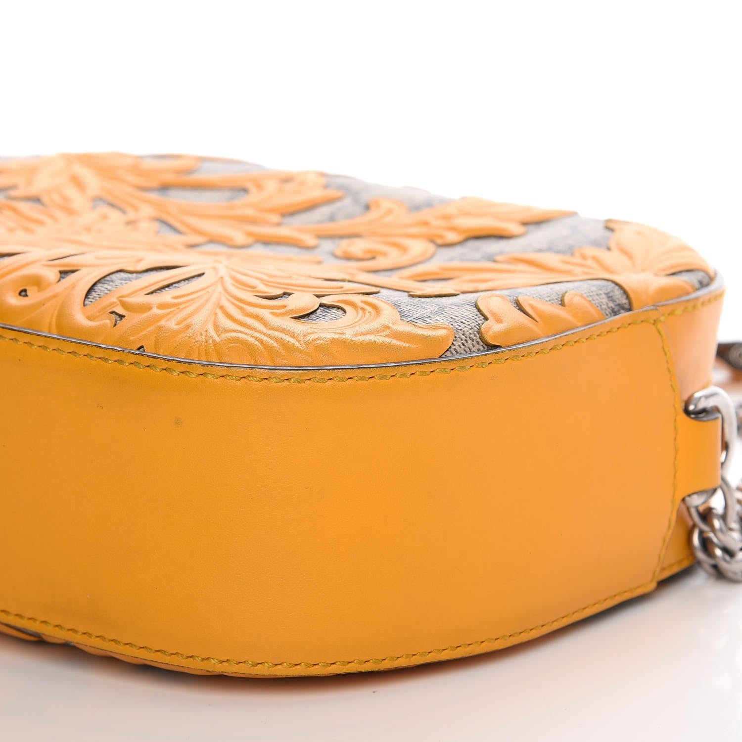 Gucci GG Supreme Monogram Arabesque Mini Chain Shoulder Bag Beige Yellow 21 of 21