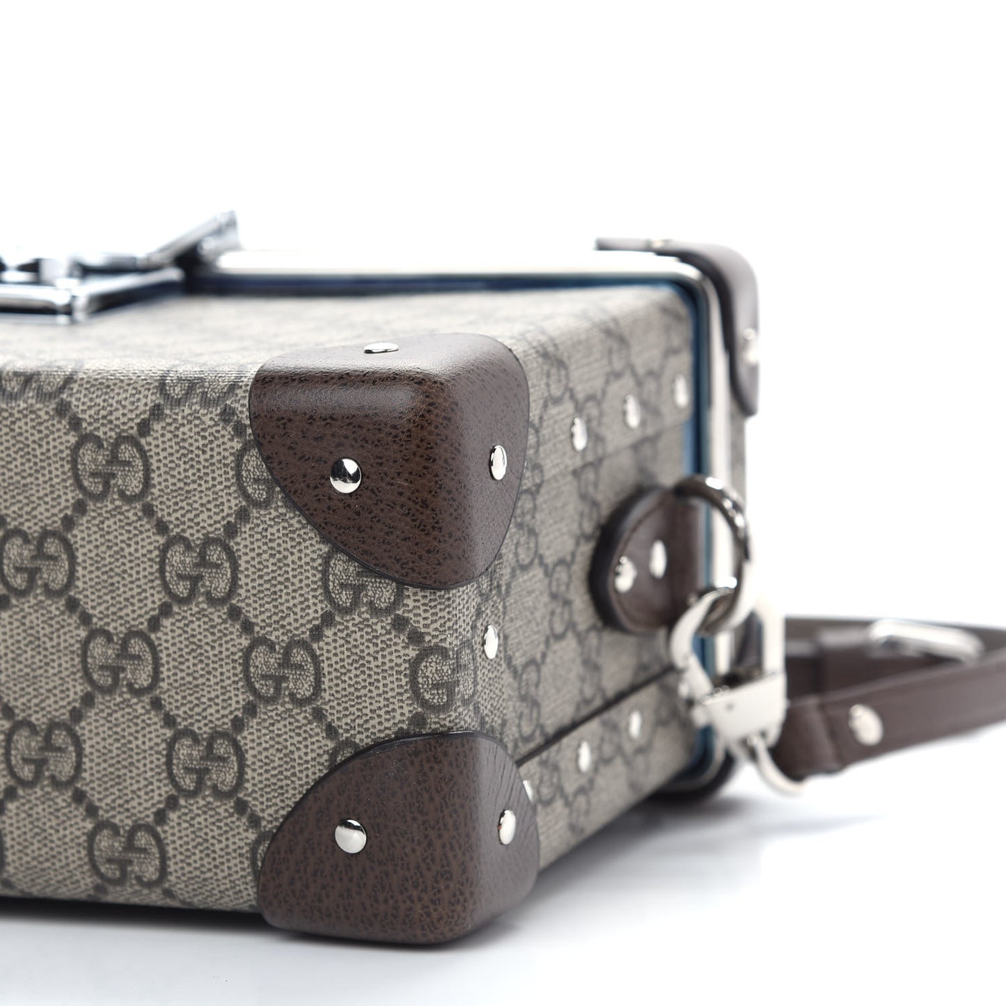 GG Supreme Monogram Globe-Trotter Beauty Case Brown