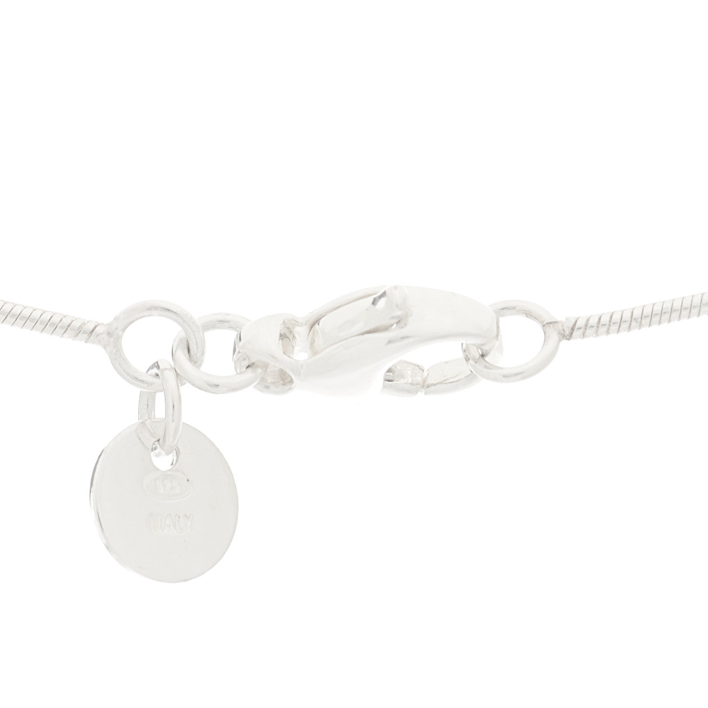 Sterling Silver Flat Heart Pendant Necklace