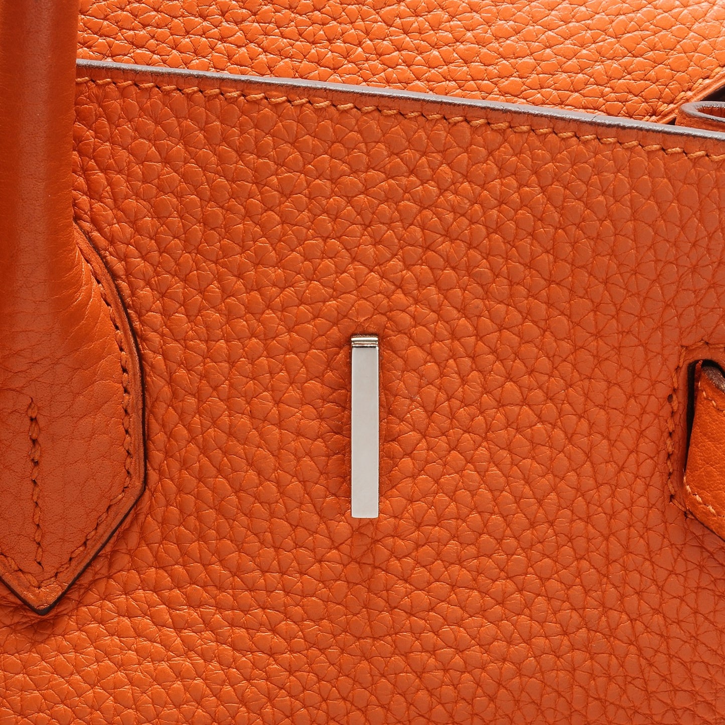 Taurillon Clemence Birkin 35 Orange