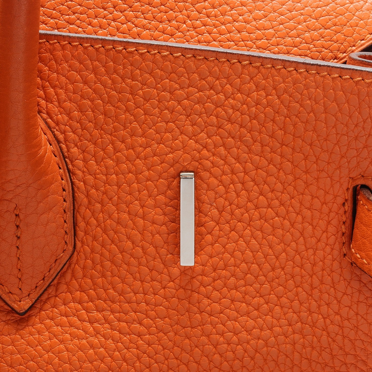 Hermes Taurillon Clemence Birkin 35 Orange 18 of 30