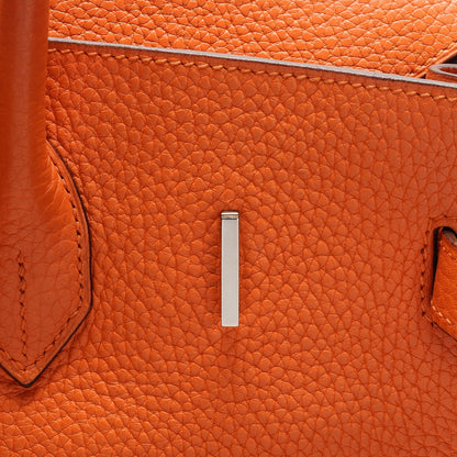 Hermes Taurillon Clemence Birkin 35 Orange 18 of 30