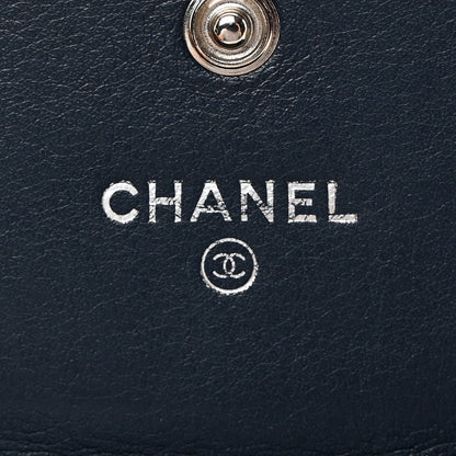 Chanel Caviar Timeless CC Large Gusset Flap Wallet Blue 6 of 11