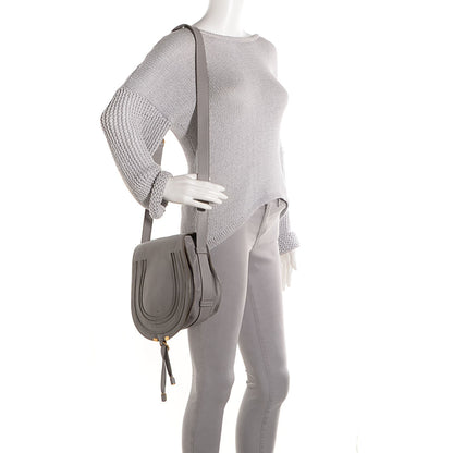 Chloe Calfskin Medium Marcie Round Crossbody Bag Cashmere Grey 2 of 10