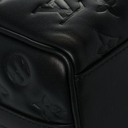 Louis Vuitton Lambskin Embossed Monogram Speedy 22 Bandouliere Black 10 of 13