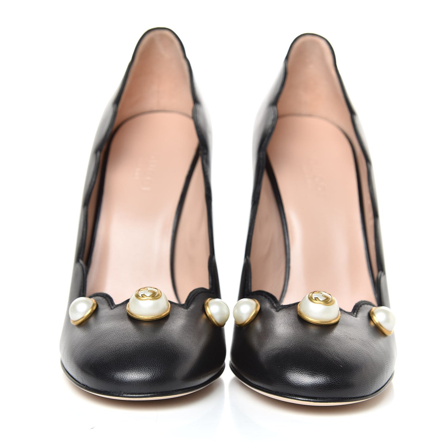 Malaga Kid Pearl Embellished Willow Loafer Pumps 36 Black