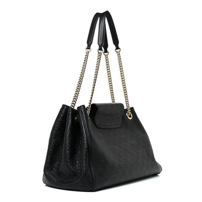 Gucci Guccissima Medium Emily Shoulder Bag Black 3 of 20