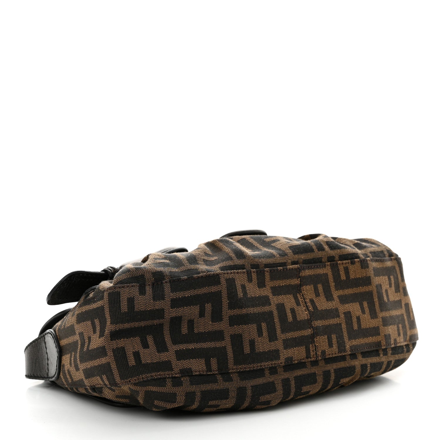 Fendi Zucca B Bis Flap Bag Tobacco Castagna 4 of 11