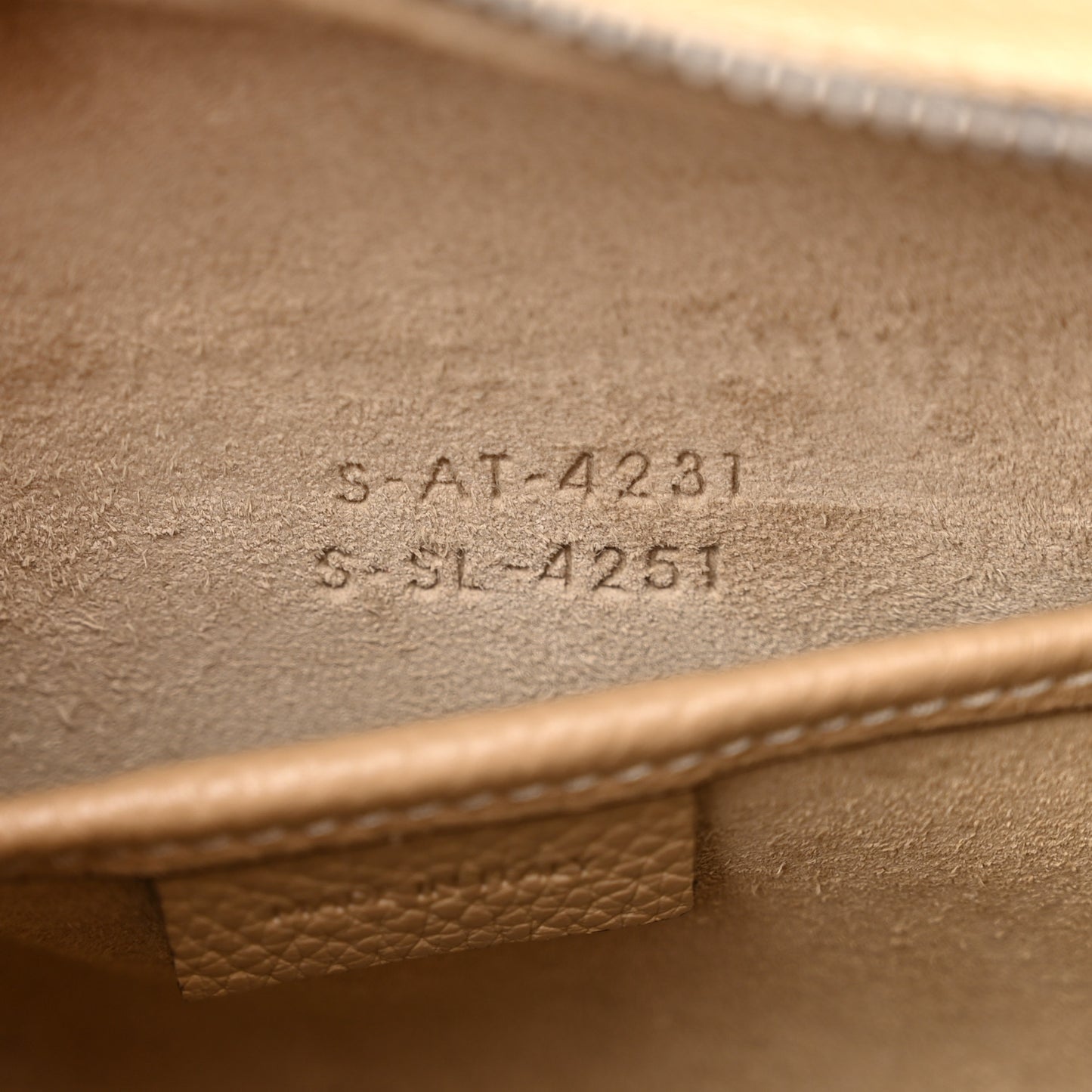 Drummed Calfskin Nano Luggage Dune