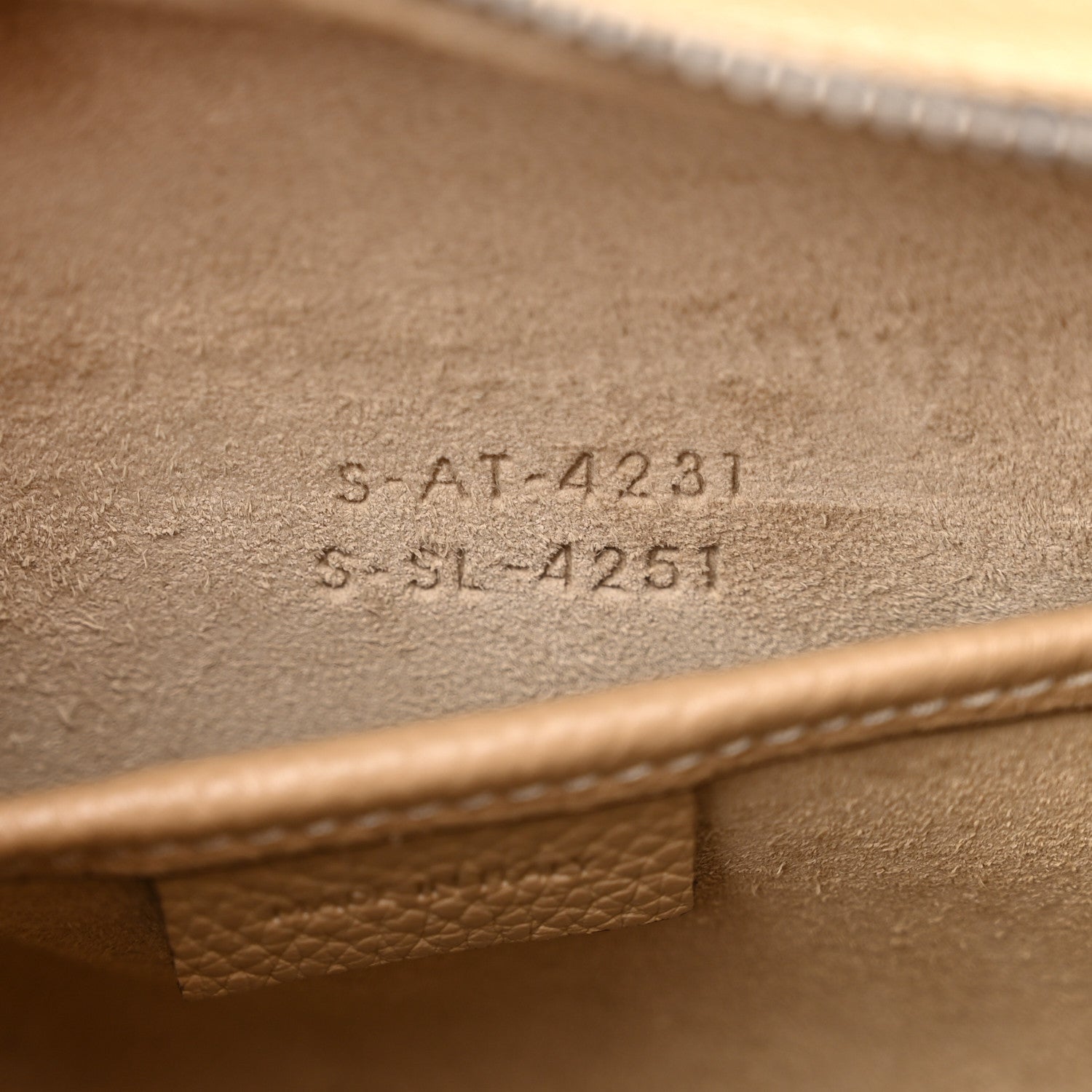 Celine Drummed Calfskin Nano Luggage Dune 7 of 12